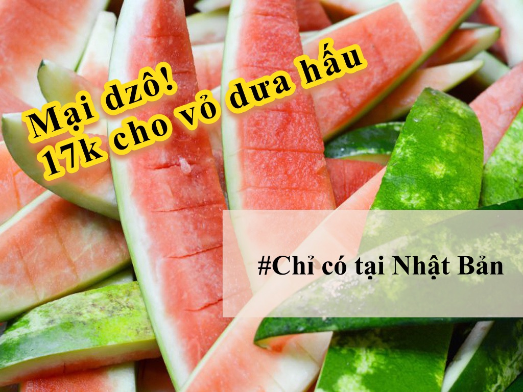 Ngạc nhiên với vỏ dưa hấu được bán siêu đắt đỏ ở siêu thị Nhật